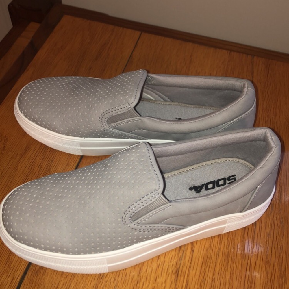 Tan/Taupe slip on shoes